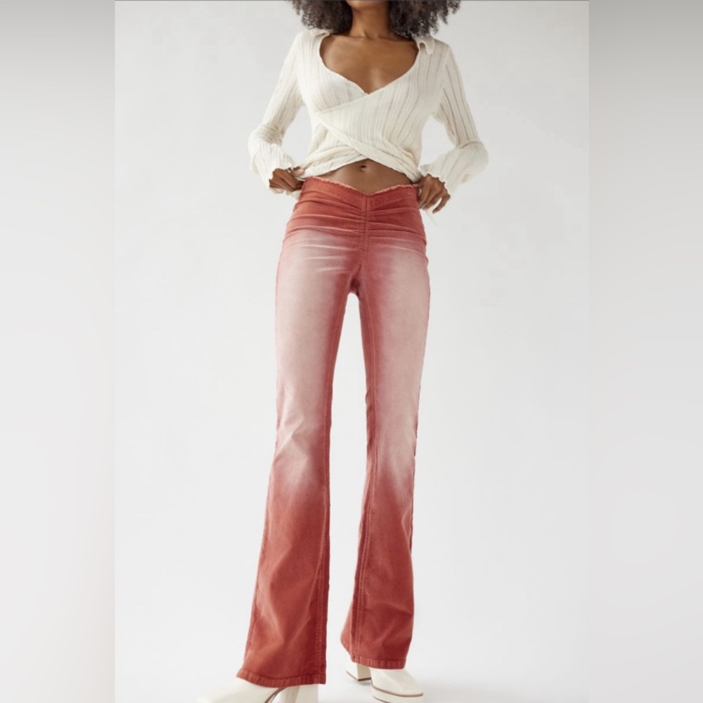 Urban outfitters velvet ruched pants